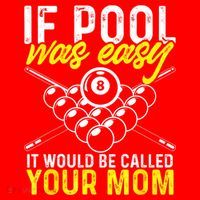 Funny If Pool Was Easy Billiard Player Gift Santa Hat thumb 1