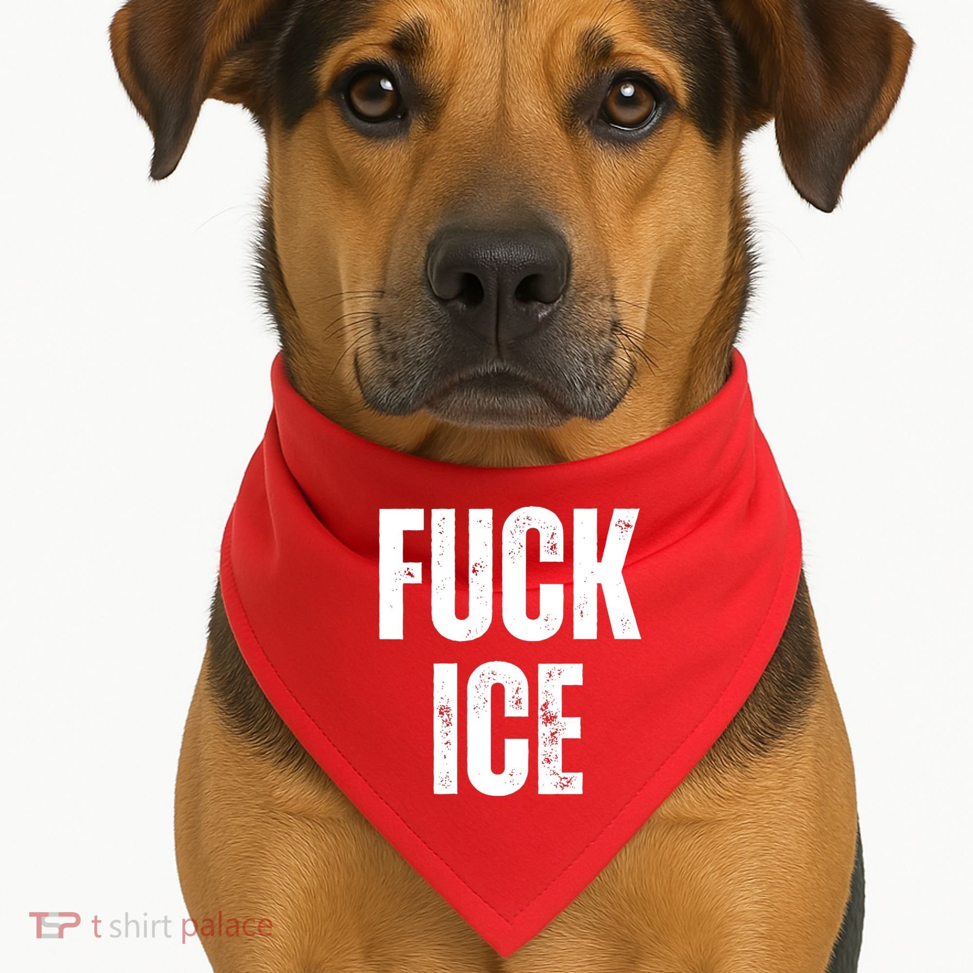 Fuck Ice Protest & Resist Support Immigrants USA-Made Doggie Bandana