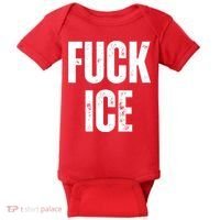 Fuck Ice Protest & Resist Support Immigrants Baby Bodysuit thumb 0