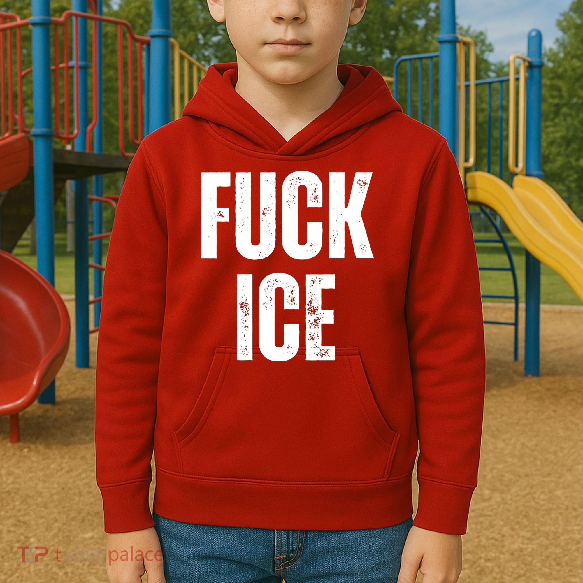 Fuck Ice Protest & Resist Support Immigrants Kids Hoodie