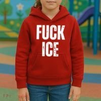 Fuck Ice Protest & Resist Support Immigrants Kids Hoodie thumb 3