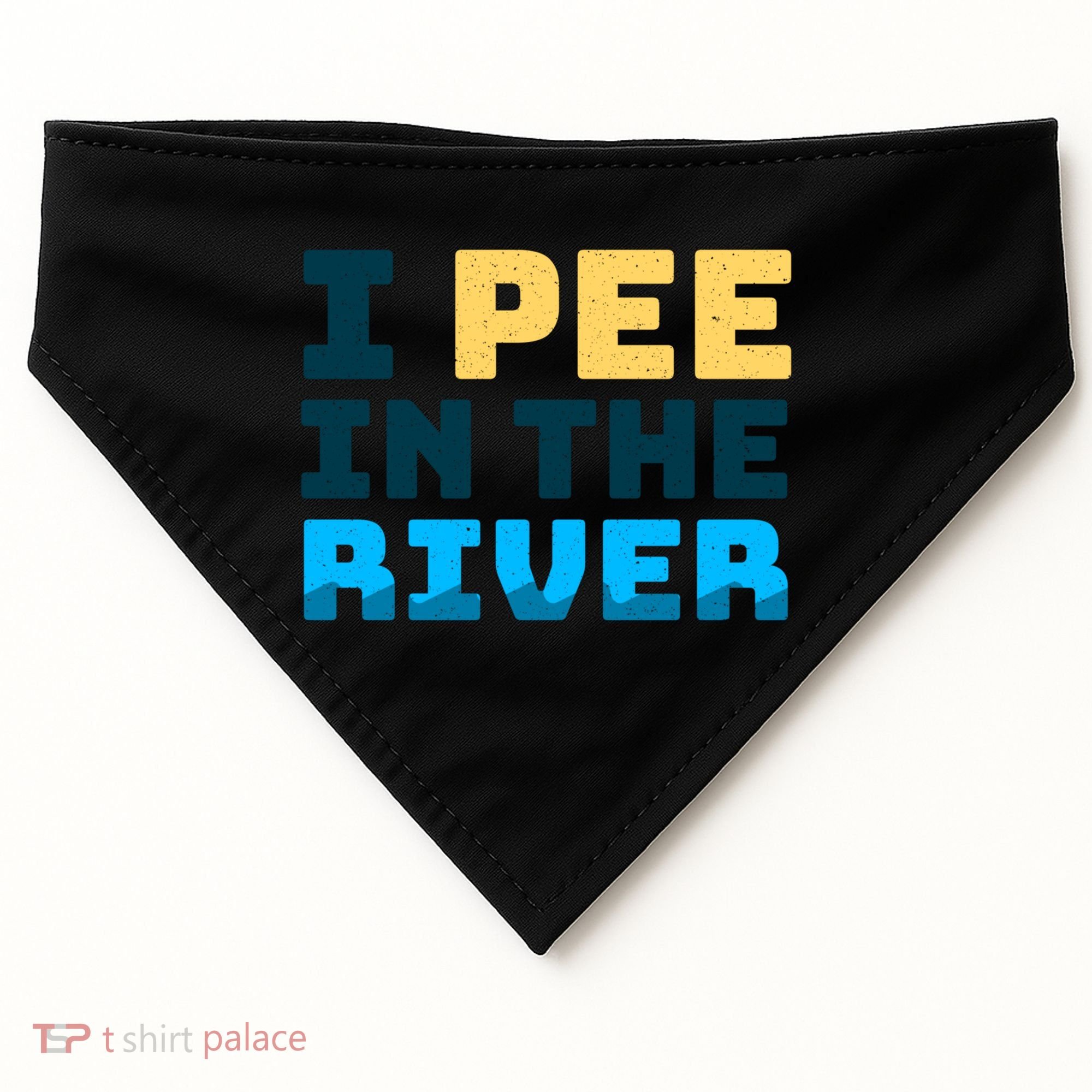 Funny I Pee In The River Summer Tubing Family Float Trip Gift USA-Made Doggie Bandana