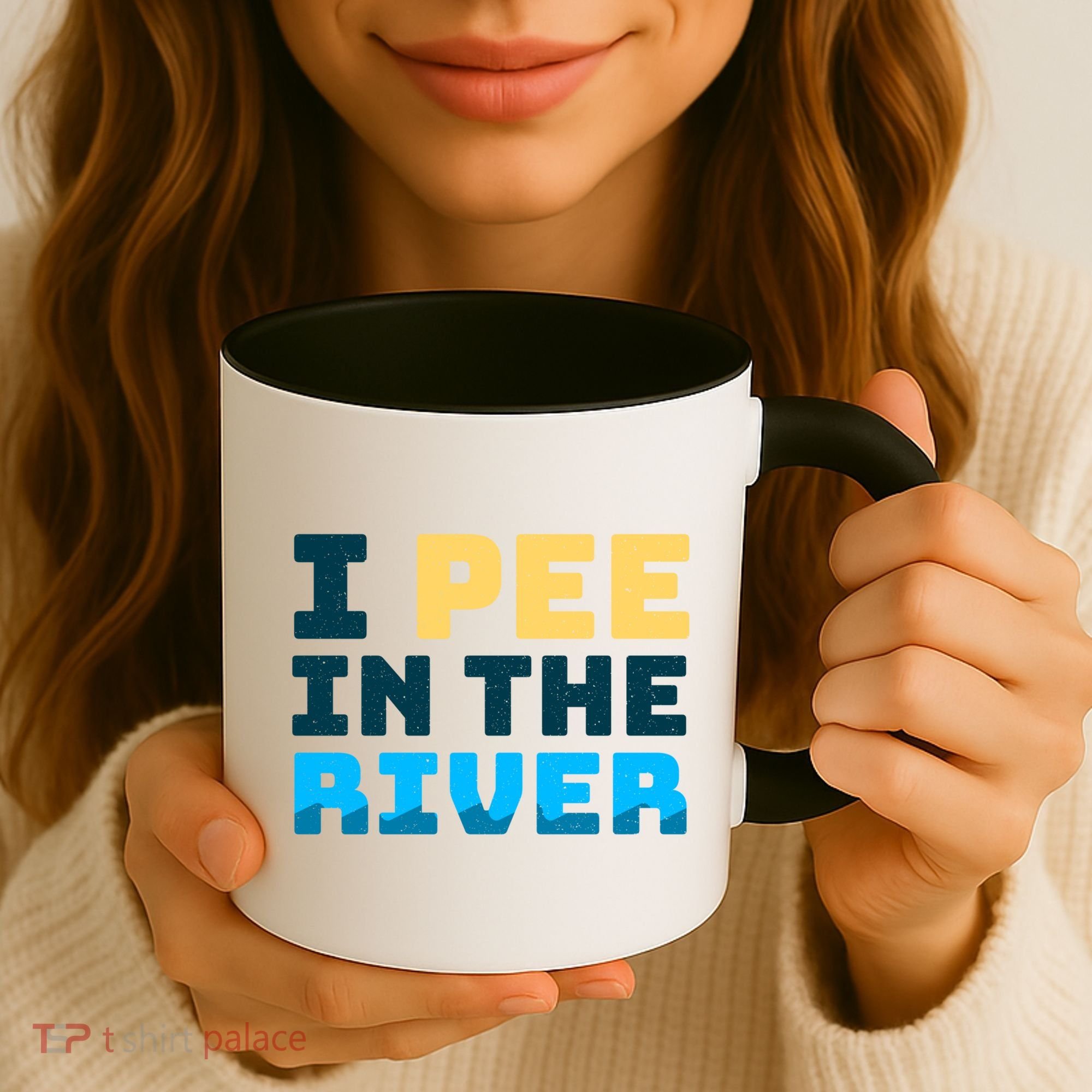 Funny I Pee In The River Summer Tubing Family Float Trip Gift Coffee Mug