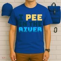 Funny I Pee In The River Summer Tubing Family Float Trip Gift T-Shirt thumb 6