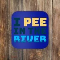 Funny I Pee In The River Summer Tubing Family Float Trip Gift Coaster thumb 0