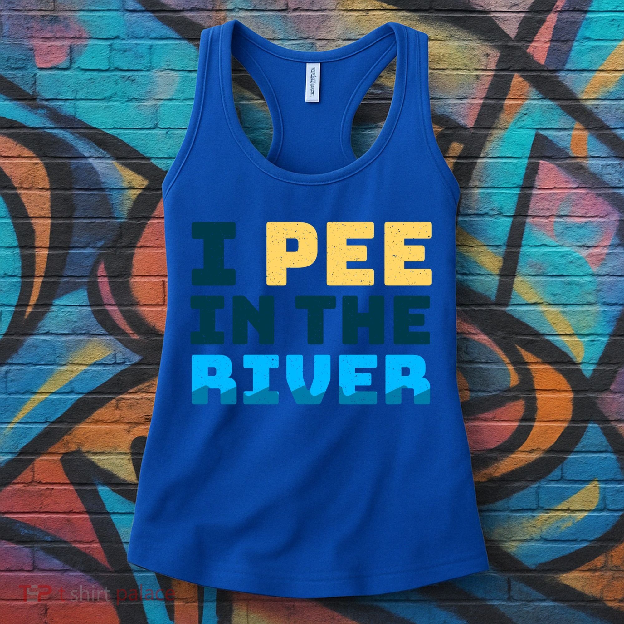 Funny I Pee In The River Summer Tubing Family Float Trip Gift Women's Tank Top