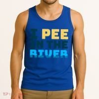 Funny I Pee In The River Summer Tubing Family Float Trip Gift Tank Top thumb 3