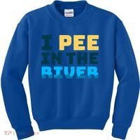 Funny I Pee In The River Summer Tubing Family Float Trip Gift Kids Sweatshirt thumb 0