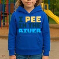 Funny I Pee In The River Summer Tubing Family Float Trip Gift Kids Hoodie thumb 3