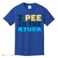 Funny I Pee In The River Summer Tubing Family Float Trip Gift Kids T-Shirt thumb 0