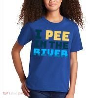Funny I Pee In The River Summer Tubing Family Float Trip Gift Kids T-Shirt thumb 2