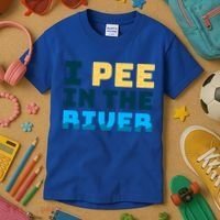 Funny I Pee In The River Summer Tubing Family Float Trip Gift Kids T-Shirt thumb 3