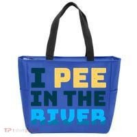 Funny I Pee In The River Summer Tubing Family Float Trip Gift Tote Bag thumb 0