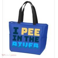 Funny I Pee In The River Summer Tubing Family Float Trip Gift Tote Bag thumb 3