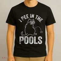Funny I Pee In Pools Summer Vacation Men Women T-Shirt thumb 3