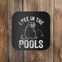 Funny I Pee In Pools Summer Vacation Men Women Coaster thumb 0