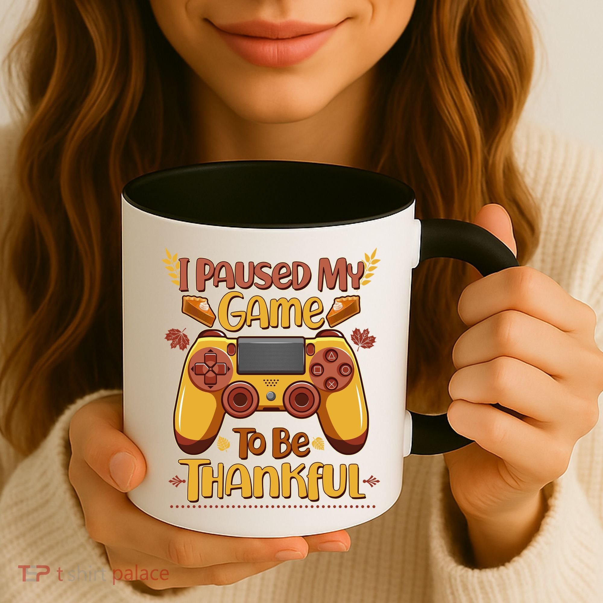 Funny I Paused My Game To Be Thankful Coffee Mug