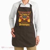 Funny I Paused My Game To Be Thankful Apron thumb 2