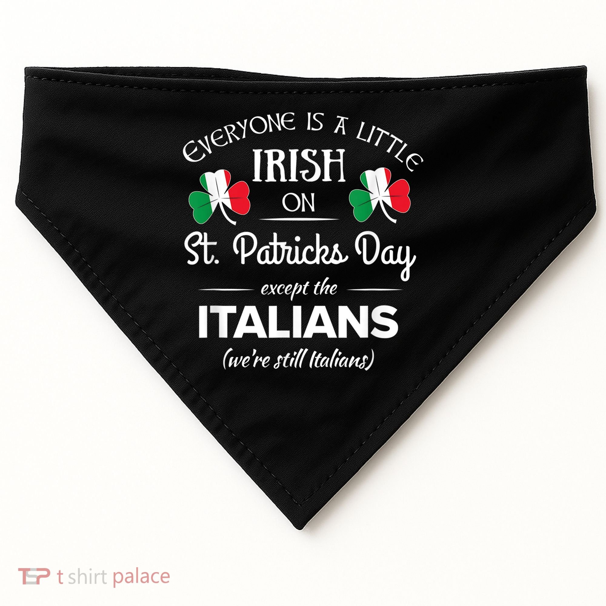 Funny Italian Pride Irish St. Patricks Day Italians USA-Made Doggie Bandana
