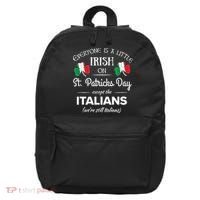 Funny Italian Pride Irish St. Patricks Day Italians 16 in Basic Backpack thumb 0