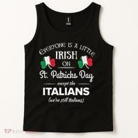 Funny Italian Pride Irish St. Patricks Day Italians Tank Top thumb 2