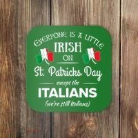 Funny Italian Pride Irish St. Patricks Day Italians Coaster thumb 0
