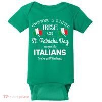 Funny Italian Pride Irish St. Patricks Day Italians Baby Bodysuit thumb 0