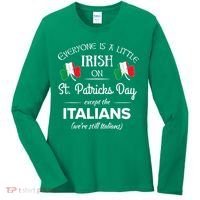 Funny Italian Pride Irish St. Patricks Day Italians Women's Long Sleeve Shirt thumb 0