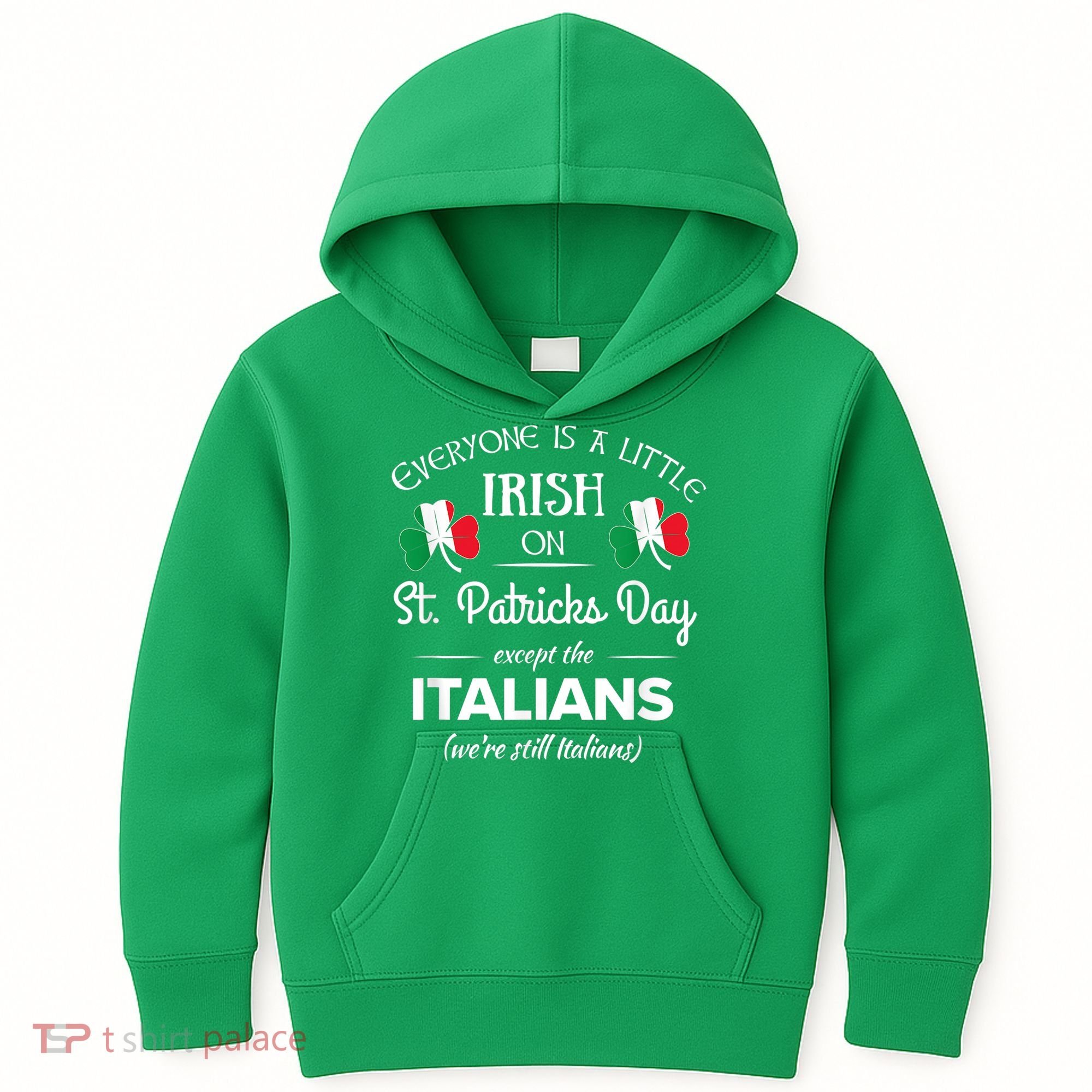 Funny Italian Pride Irish St. Patricks Day Italians Kids Hoodie