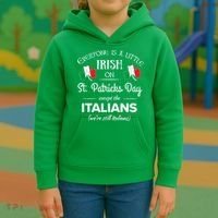 Funny Italian Pride Irish St. Patricks Day Italians Kids Hoodie thumb 3