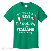 Funny Italian Pride Irish St. Patricks Day Italians Kids T-Shirt thumb 0