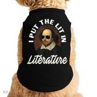 Funny I Put The Lit In Literature Gift Retro Funny Shakespeare Gift Doggie Tank thumb 0