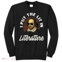 Funny I Put The Lit In Literature Gift Retro Funny Shakespeare Gift Sweatshirt thumb 0