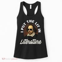 Funny I Put The Lit In Literature Gift Retro Funny Shakespeare Gift Women's Tank Top thumb 0