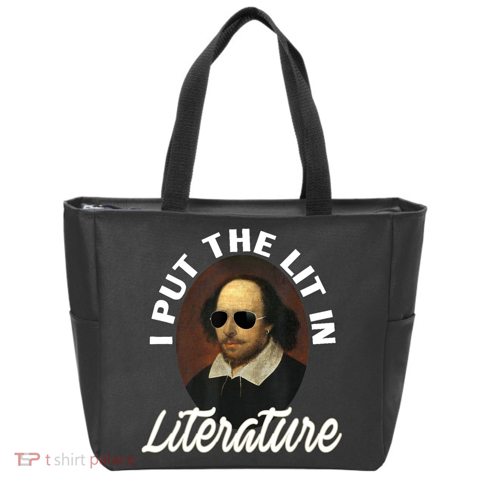 Funny I Put The Lit In Literature Gift Retro Funny Shakespeare Gift Tote Bag