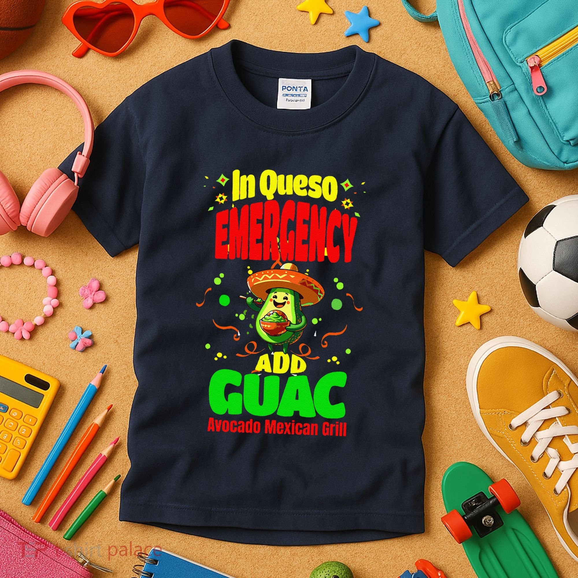 Funny In Queso Emergency Add Guac Kids T-Shirt