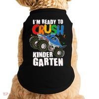Funny I'm Ready To Crush Kindergarten Shark Monster Truck Doggie Tank thumb 0