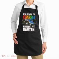 Funny I'm Ready To Crush Kindergarten Shark Monster Truck Apron thumb 2