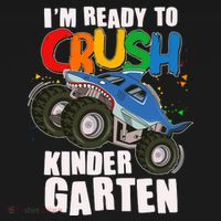 Funny I'm Ready To Crush Kindergarten Shark Monster Truck Women's Hoodie thumb 2