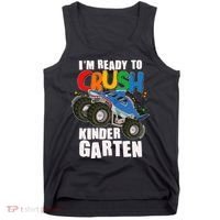 Funny I'm Ready To Crush Kindergarten Shark Monster Truck Tank Top thumb 0