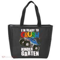 Funny I'm Ready To Crush Kindergarten Shark Monster Truck Tote Bag thumb 0