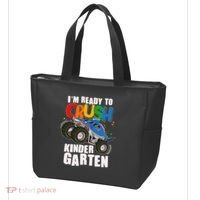 Funny I'm Ready To Crush Kindergarten Shark Monster Truck Tote Bag thumb 3