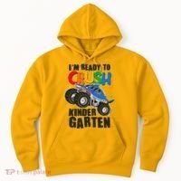 Funny I'm Ready To Crush Kindergarten Shark Monster Truck Hoodie thumb 0