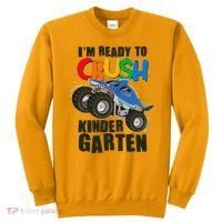 Funny I'm Ready To Crush Kindergarten Shark Monster Truck Sweatshirt thumb 0