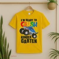 Funny I'm Ready To Crush Kindergarten Shark Monster Truck T-Shirt thumb 2
