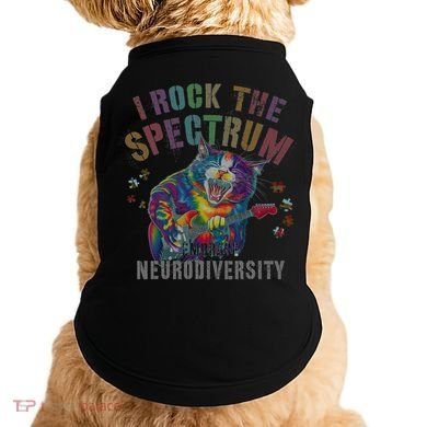 Funny I ROCK THE SPECTRUM Autism Awareness Dad Support Doggie Tank