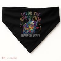 Funny I ROCK THE SPECTRUM Autism Awareness Dad Support USA-Made Doggie Bandana thumb 0