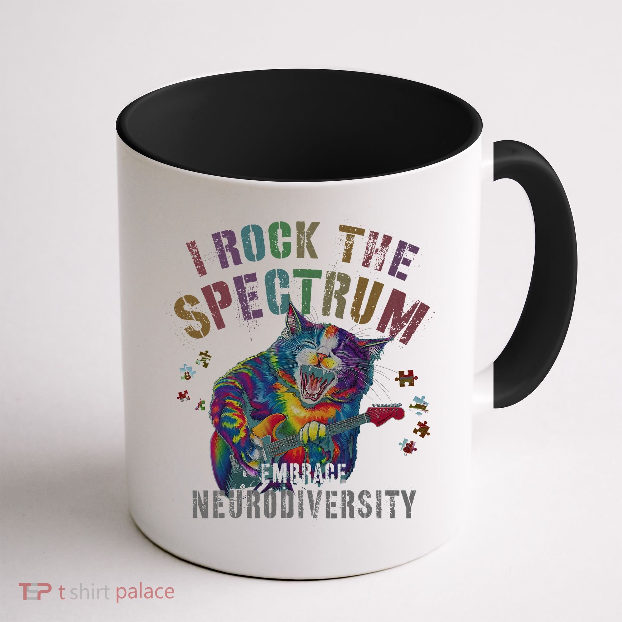 Funny I ROCK THE SPECTRUM Autism Awareness Dad Support Coffee Mug