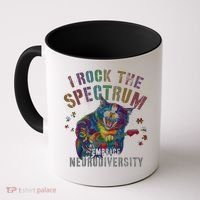 Funny I ROCK THE SPECTRUM Autism Awareness Dad Support Coffee Mug thumb 0