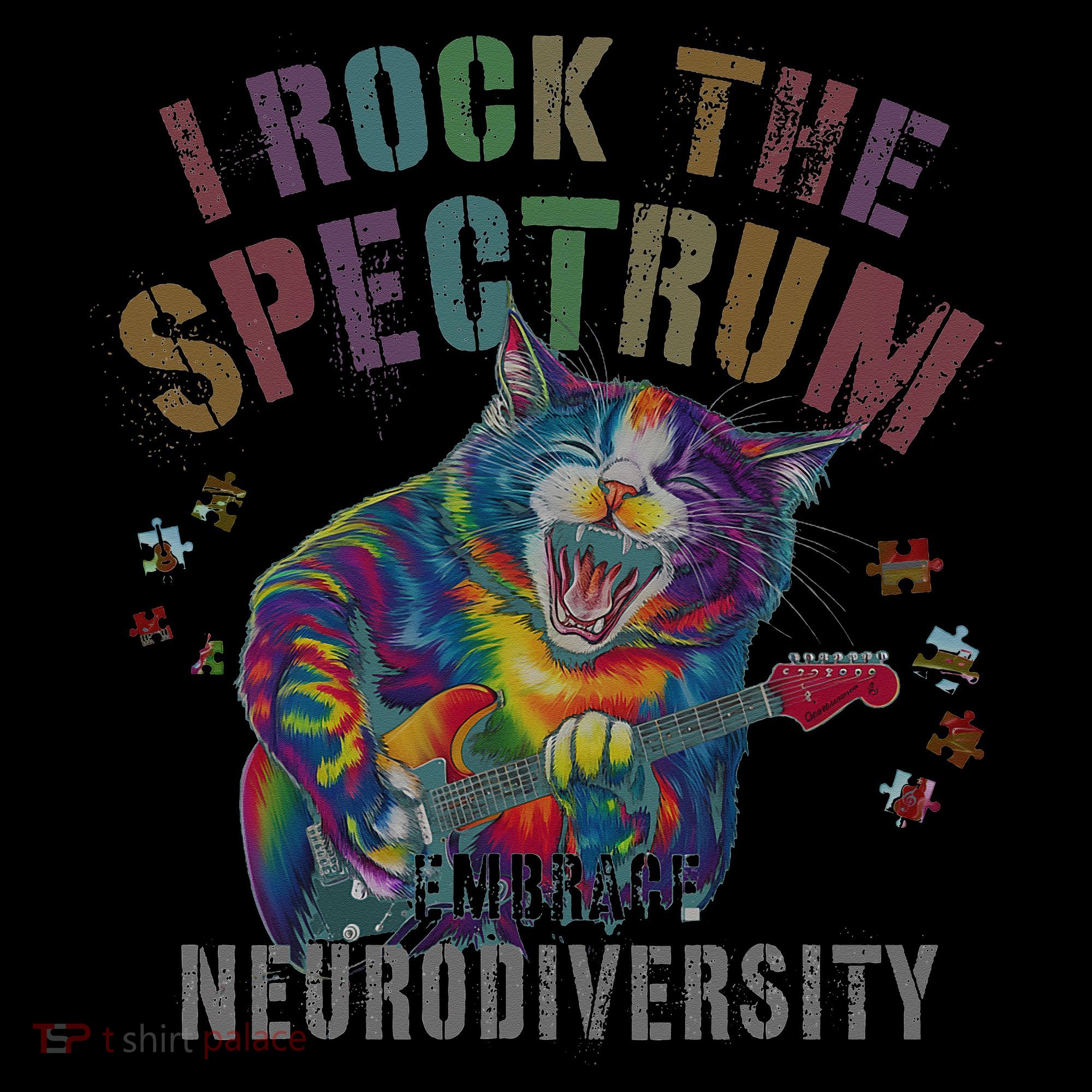 Funny I ROCK THE SPECTRUM Autism Awareness Dad Support Coffee Mug